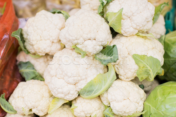 Foto stock: Couve-flor · rua · mercado · venda · colheita