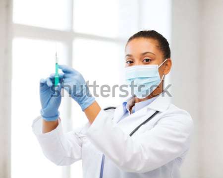 Stockfoto: Wetenschapper · reageerbuis · lab · wetenschap