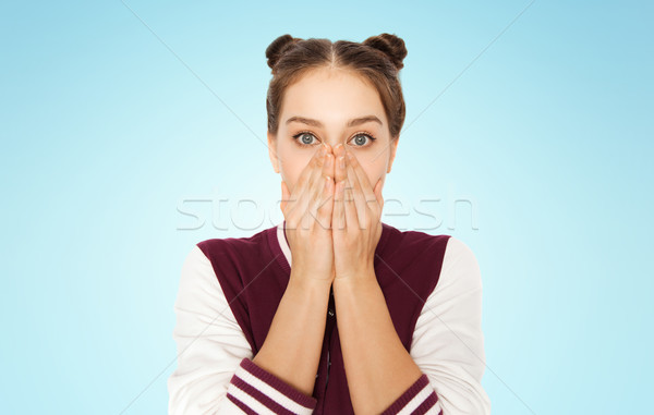 scared or confused teenage girl Stock photo © dolgachov