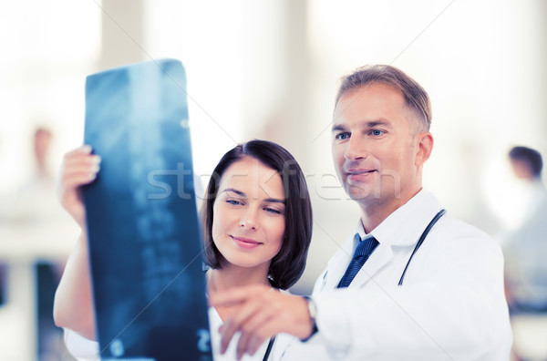 Stockfoto: Twee · artsen · naar · Xray · gezondheidszorg · medische