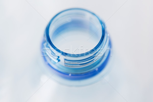 Stock photo: close up of empty used plastic water bottle