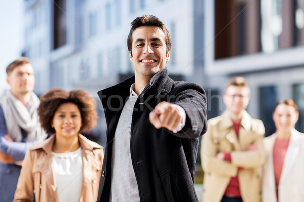 international group of people on city street Stock photo © dolgachov