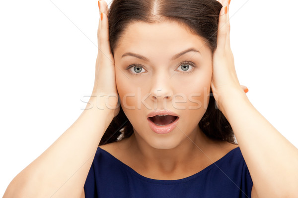 woman with hands on ears Stock photo © dolgachov