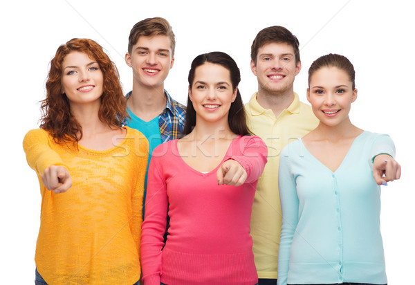 Сток-фото: группа · улыбаясь · подростков · дружбы · молодежи · люди