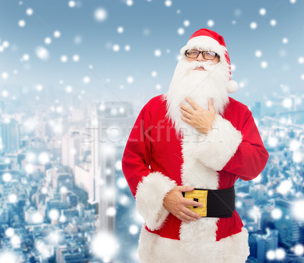 Adam kostüm noel baba Noel tatil insanlar Stok fotoğraf © dolgachov