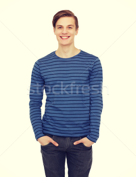 smiling teenage boy Stock photo © dolgachov