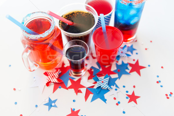 drinks on american independence day party Stock photo © dolgachov