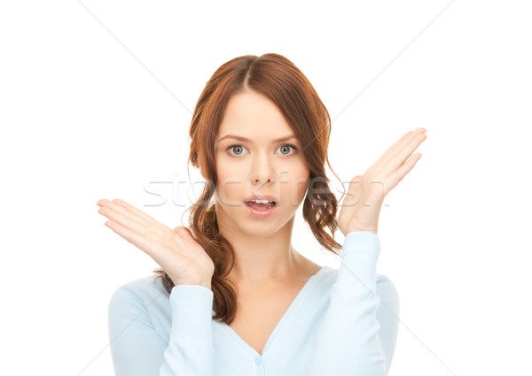 woman with facial expression of surprise Stock photo © dolgachov
