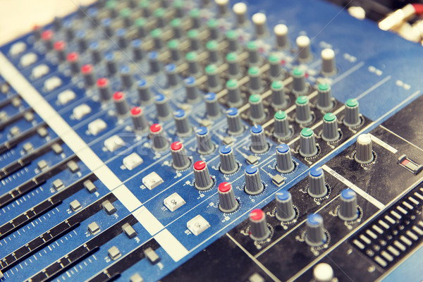 control panel at recording studio or radio station Stock photo © dolgachov