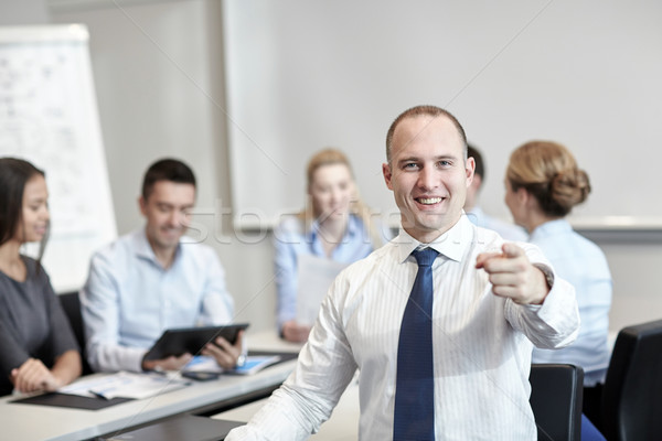 グループ 笑みを浮かべて 会議 オフィス ビジネスの方々 ストックフォト © dolgachov