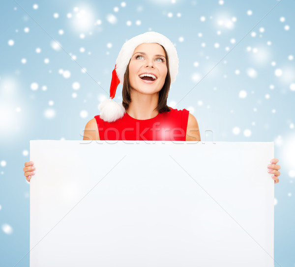 Foto stock: Mujer · ayudante · sombrero · Navidad