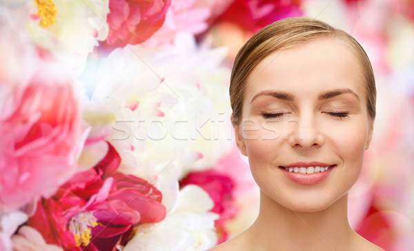 face of beautiful woman with closed eyes Stock photo © dolgachov