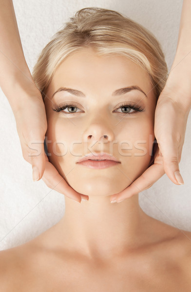 Stock photo: beautiful woman in massage salon