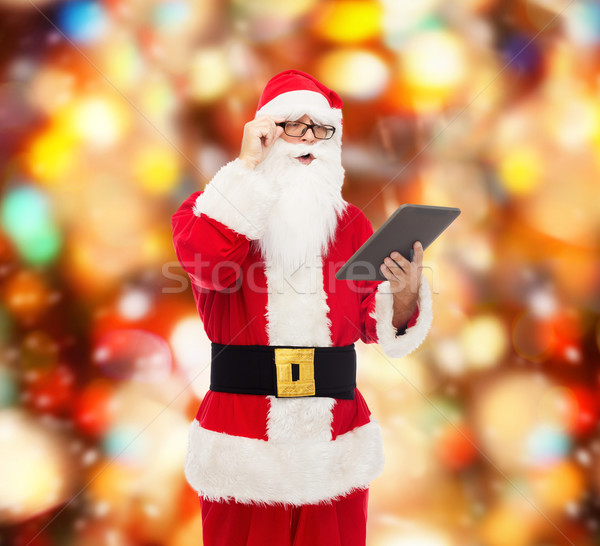 Adam kostüm noel baba Noel tatil Stok fotoğraf © dolgachov