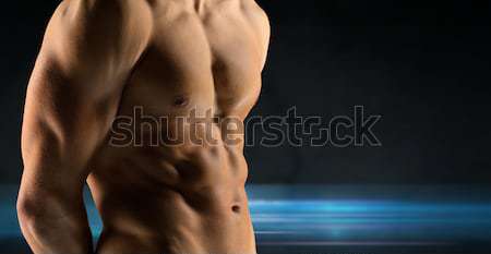 Maschio bodybuilder nudo torso sport Foto d'archivio © dolgachov