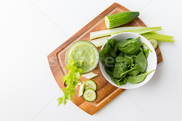 Fraîches vert jus verre céleri [[stock_photo]] © dolgachov