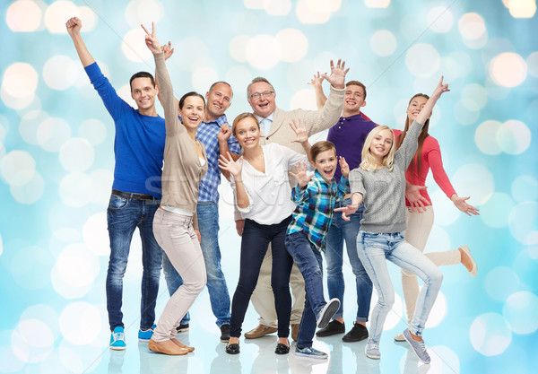 Stock photo: group of smiling people having fun