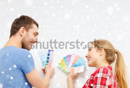 Glücklich lesbische Paar Regenbogen Flagge Stock foto © dolgachov
