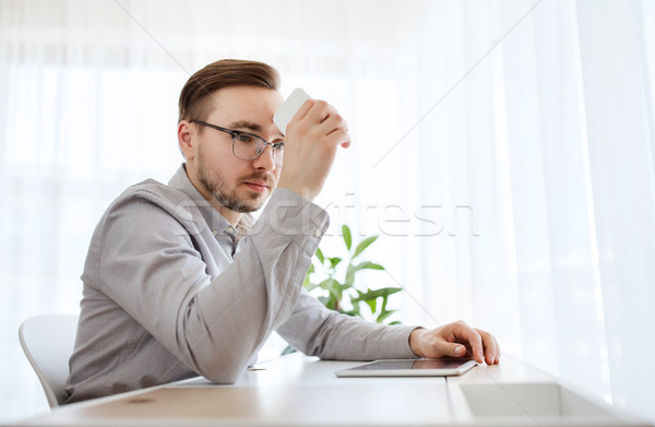 Stockfoto: Zakenman · kantoor · aan · huis · business · startup · stress · probleem