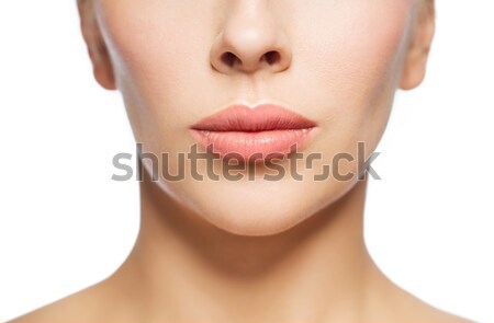 closeup of woman face and lips Stock photo © dolgachov