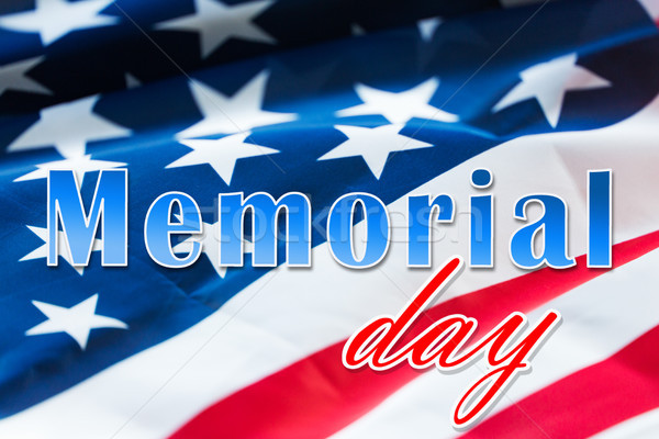 memorial day words over american flag Stock photo © dolgachov