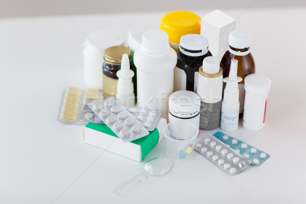 packs of different pills and medicine Stock photo © dolgachov
