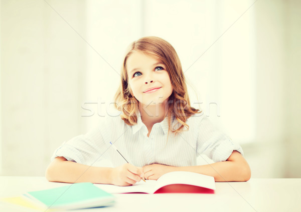 Foto d'archivio: Studente · ragazza · studiare · scuola · istruzione · piccolo