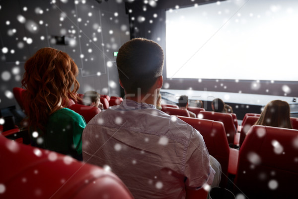 couple watching movie in theater or cinema Stock photo © dolgachov