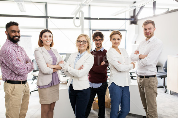Szczęśliwy zespół firmy biuro korporacyjnych zespołowej kobieta Zdjęcia stock © dolgachov