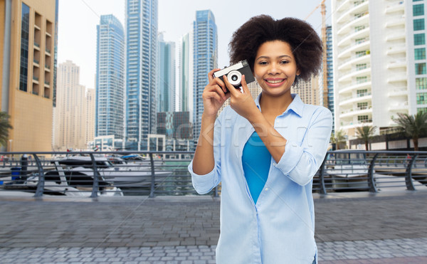 Heureux femme film caméra personnes [[stock_photo]] © dolgachov