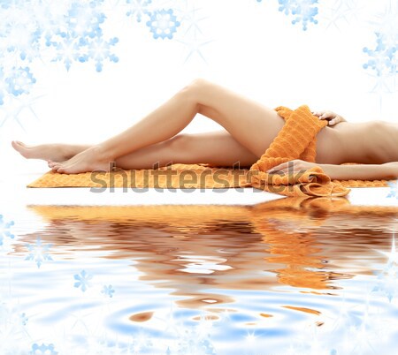 Wit zand klassiek stijl foto torso Stockfoto © dolgachov