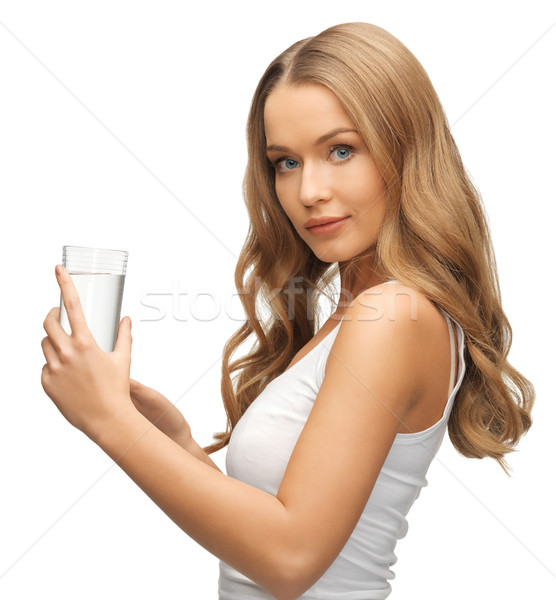 woman with glass of water Stock photo © dolgachov