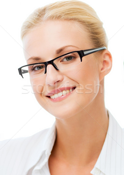 Kobieta interesu biuro zdjęcie uśmiechnięty atrakcyjny działalności Zdjęcia stock © dolgachov