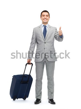 Heureux affaires costume Voyage sac voyage d'affaires [[stock_photo]] © dolgachov