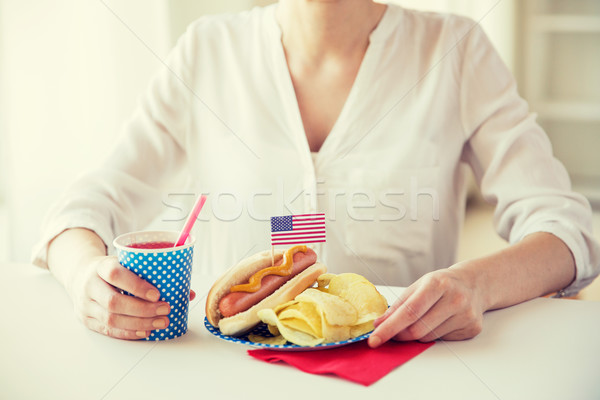 女子 慶祝 美國人 天 慶典 假期 商業照片 © dolgachov