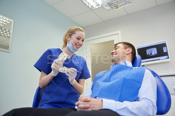Zdjęcia stock: Szczęśliwy · dentysta · szczęka · układ · mężczyzna