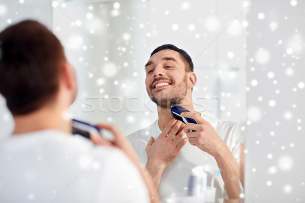 Férfi szakáll körülvágó fürdőszoba szépség higiénia Stock fotó © dolgachov