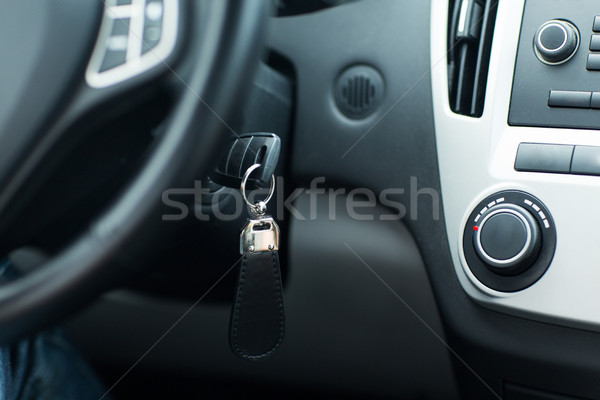 car key in ignition start lock Stock photo © dolgachov