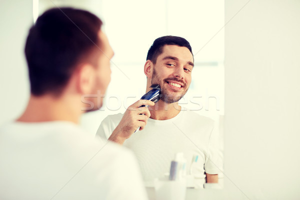 Férfi szakáll körülvágó fürdőszoba szépség higiénia Stock fotó © dolgachov