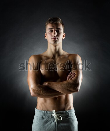 Joven desnudo torso deporte Foto stock © dolgachov