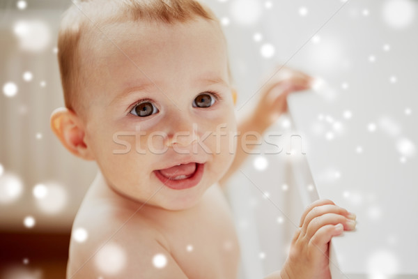 face of happy little baby boy or girl Stock photo © dolgachov