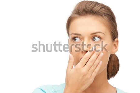 hand over mouth Stock photo © dolgachov