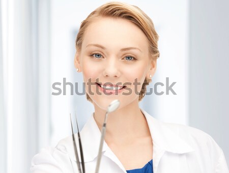 Arts tandenborstel foto medische geneeskunde Stockfoto © dolgachov
