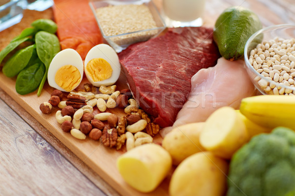 Stok fotoğraf: Doğal · protein · gıda · tablo · sağlıklı · beslenme · diyet