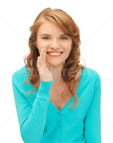 Adolescente chuchotement potins lumineuses photos femme Photo stock © dolgachov