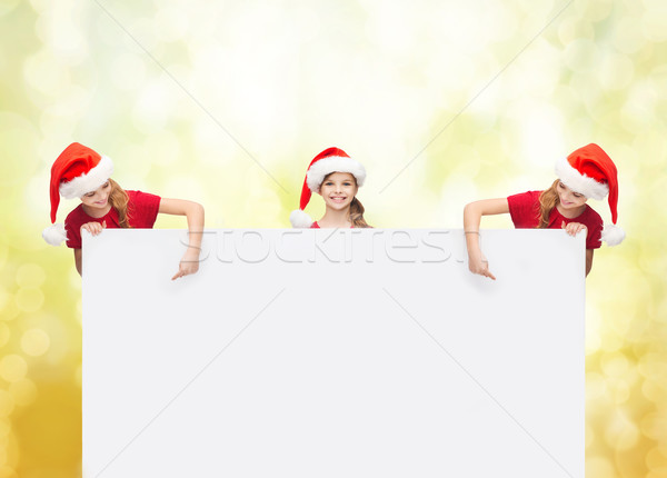 Foto stock: Ninos · ayudante · bordo · Navidad