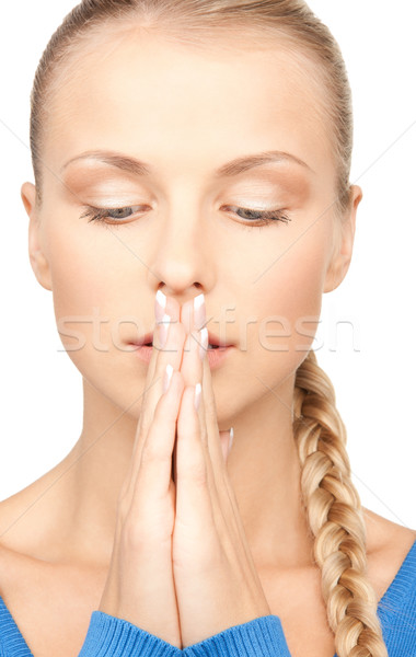 praying businesswoman Stock photo © dolgachov