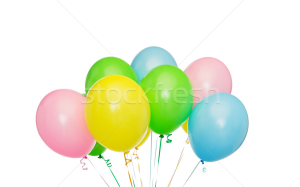 Haufen Helium Ballons Feiertage Geburtstagsparty Dekoration Stock foto © dolgachov