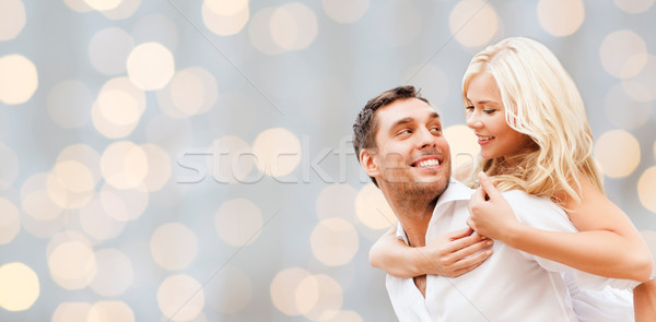 Heureux couple vacances lumières Romance personnes [[stock_photo]] © dolgachov