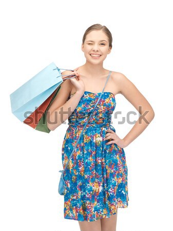 Jovem bela mulher flor quadro mulher verão Foto stock © dolgachov